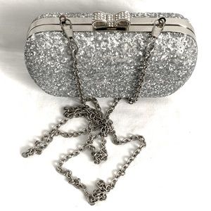Claire’s Glitter Embellished Polyurethane Foam  Shoulder Bag